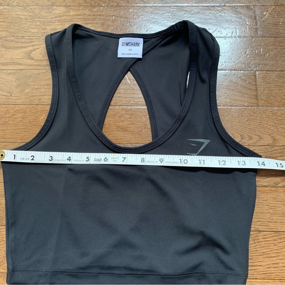 Gymshark Womens Power Open Back Cropped Tank | XS | Black NEW!! - Picture 11 of 13